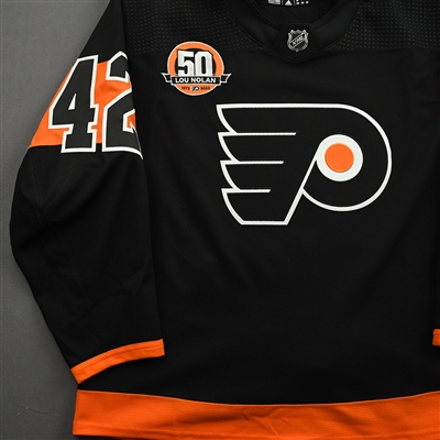 Hayden Hodgson - Game-Worn Third Jersey w/ Lou Nolan 50 Years Patch - April 9, 2022