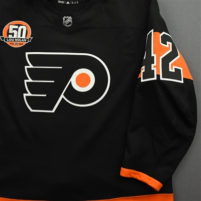 Hayden Hodgson - Game-Worn Third Jersey w/ Lou Nolan 50 Years Patch - April 9, 2022