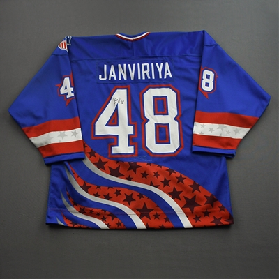 Kai Janviriya - 2022 U.S. NTDP U-17 - Game-Worn Heroes Appreciation '96 Throwback Autographed Jersey