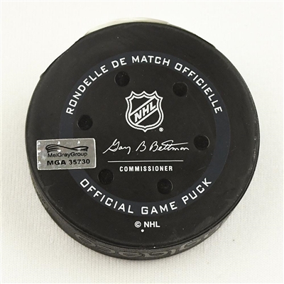 Boone Jenner - Columbus Blue Jackets - Goal Puck - November 15, 2021 vs. Detroit Red Wings (Blue Jackets Logo)
