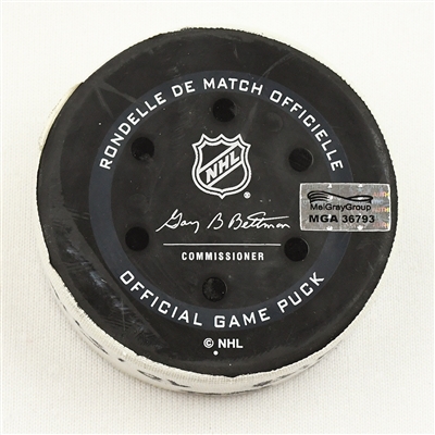 Marcus Johansson - Seattle Kraken - Goal Puck - January 23, 2022 vs. Florida Panthers (Kraken Inaugural Season Logo)