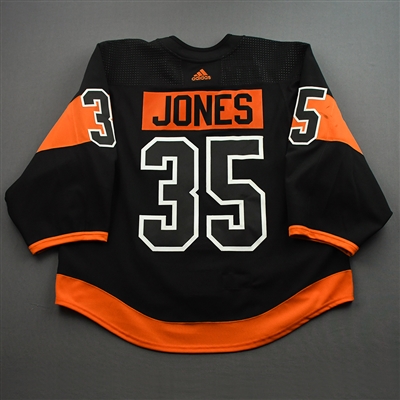 Martin Jones - Game-Worn Third Jersey w/ Lou Nolan 50 Years Patch - April 9, 2022