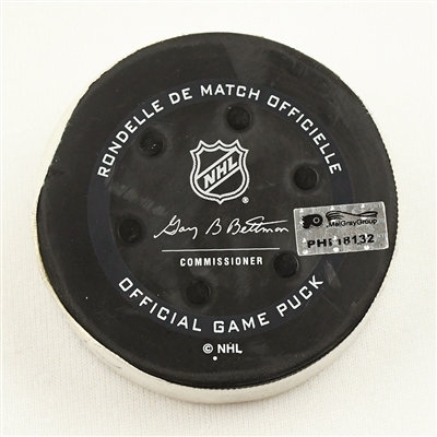 Nazem Kadri - Colorado Avalanche - Goal Puck - December 6, 2021 vs. Philadelphia Flyers (Flyers Logo)
