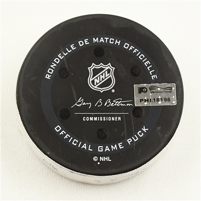Anze Kopitar - Los Angeles Kings - Goal Puck - January 29, 2022 vs. Philadelphia Flyers (Flyers Logo)