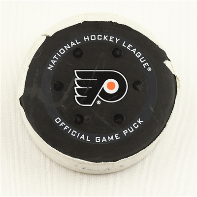 Anze Kopitar - Los Angeles Kings - Goal Puck - January 29, 2022 vs. Philadelphia Flyers (Flyers Logo)