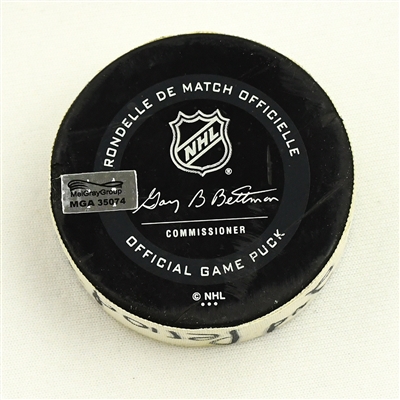 Chris Kreider - New York Rangers - Goal Puck - March 4, 2021 vs. New Jersey Devils (Devils Logo) - 2nd Goal of Hat Trick