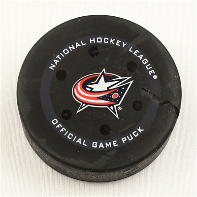 Patrik Laine - Columbus Blue Jackets - Goal Puck - March 19, 2022 vs. St. Louis Blues (Blue Jackets Logo)