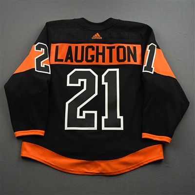 Scott Laughton - Game-Worn Third Jersey w/A, w/ Lou Nolan 50 Years Patch - April 9, 2022