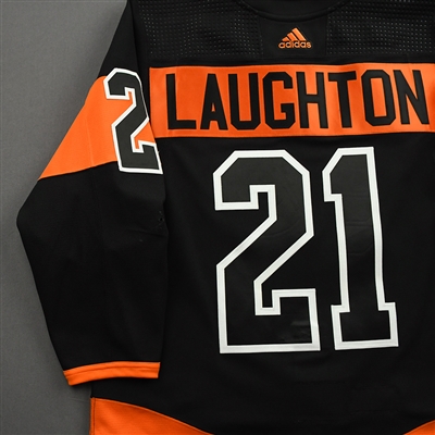 Scott Laughton - Game-Worn Third Jersey w/A, w/ Lou Nolan 50 Years Patch - April 9, 2022