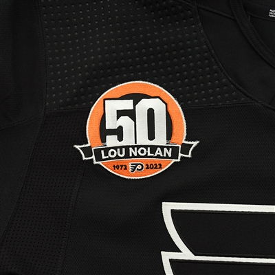 Oskar Lindblom - Game-Worn Third Jersey w/ Lou Nolan 50 Years Patch - April 9, 2022