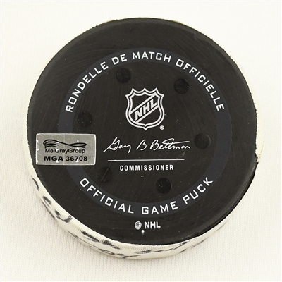 Milan Lucic - Calgary Flames - Goal Puck - December 30, 2021 vs. Seattle Kraken (Kraken Inaugural Season Logo)