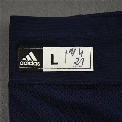 Connor McDavid - Game-Worn Navy adidas Socks - April 19, 2021 vs. Montreal Canadiens - Photo-Matched