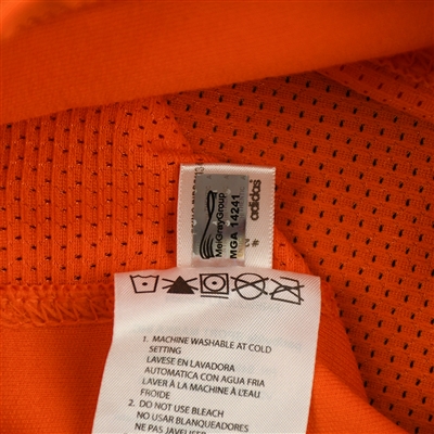 Connor McDavid - Game-Worn Orange adidas Socks - March 7, 2020 vs. Columbus Blue Jackets