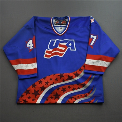 Aram Minnetian - 2022 U.S. NTDP U-17 - Game-Worn Heroes Appreciation 96 Throwback Autographed Jersey