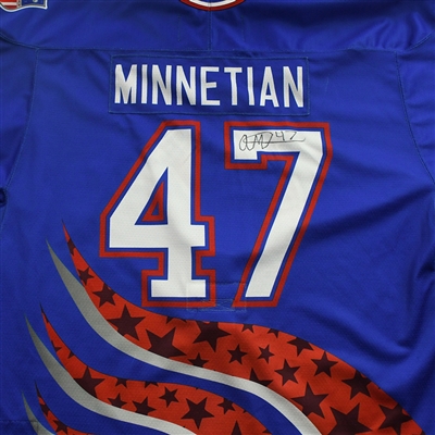 Aram Minnetian - 2022 U.S. NTDP U-17 - Game-Worn Heroes Appreciation '96 Throwback Autographed Jersey