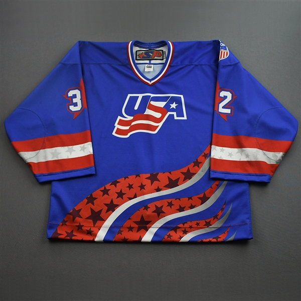 Carsen Musser - 2022 U.S. NTDP U-17 - Game-Worn Heroes Appreciation 96 Throwback Autographed Jersey