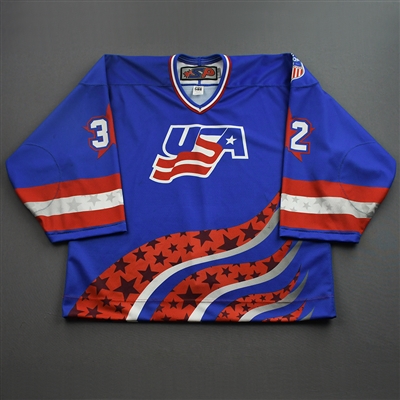 Carsen Musser - 2022 U.S. NTDP U-17 - Game-Worn Heroes Appreciation 96 Throwback Autographed Jersey