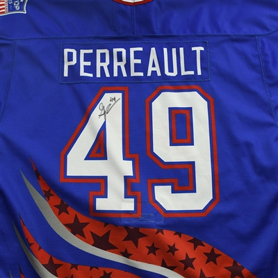Gabriel Perreault - 2022 U.S. NTDP U-17 - Game-Worn Heroes Appreciation '96 Throwback Autographed Jersey