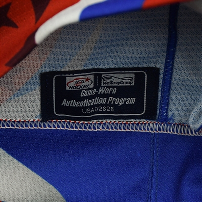 Gabriel Perreault - 2022 U.S. NTDP U-17 - Game-Worn Heroes Appreciation '96 Throwback Autographed Jersey
