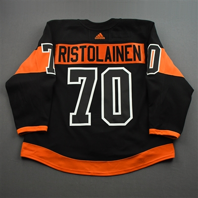 Rasmus Ristolainen - Game-Worn Third Jersey w/ Lou Nolan 50 Years Patch - April 9, 2022