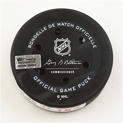 Jack Roslovic - Columbus Blue Jackets - Goal Puck - November 26, 2021 vs. Vancouver Canucks (Blue Jackets Logo)