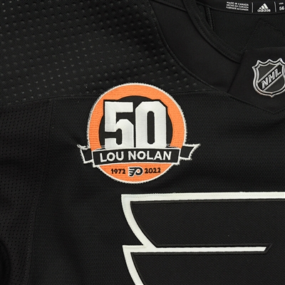 Travis Sanheim - Game-Worn Third Jersey w/ Lou Nolan 50 Years Patch - April 9, 2022