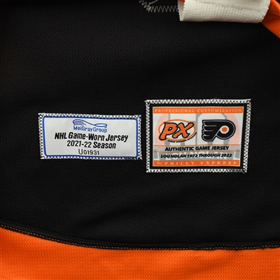 Travis Sanheim - Game-Worn Third Jersey w/ Lou Nolan 50 Years Patch - April 9, 2022