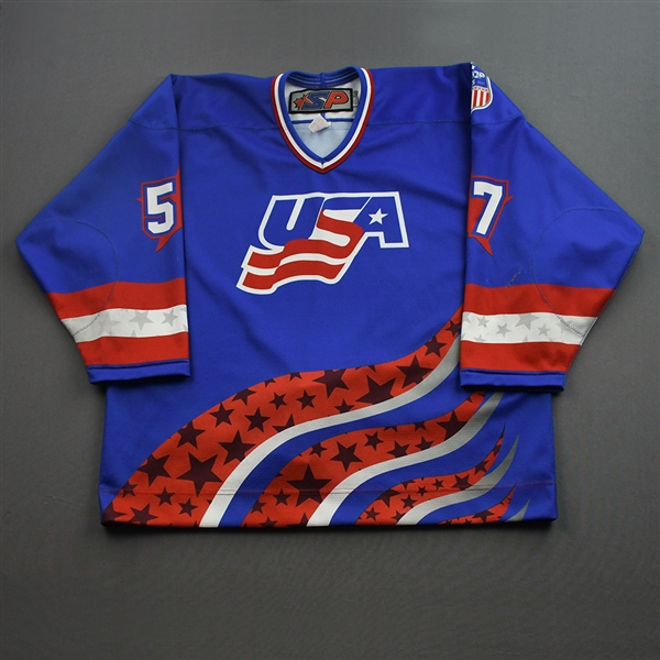 Zachary Schulz - 2022 U.S. NTDP U-17 - Game-Worn Heroes Appreciation 96 Throwback Autographed Jersey