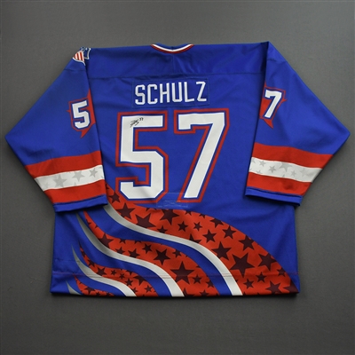 Zachary Schulz - 2022 U.S. NTDP U-17 - Game-Worn Heroes Appreciation '96 Throwback Autographed Jersey