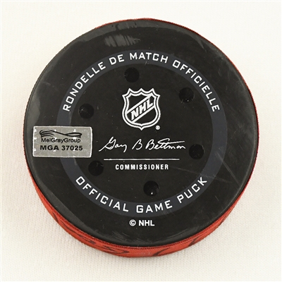 Yegor Sharangovich - New Jersey Devils - Goal Puck - March 8, 2022 vs. Colorado Avalanche (Devils Logo)