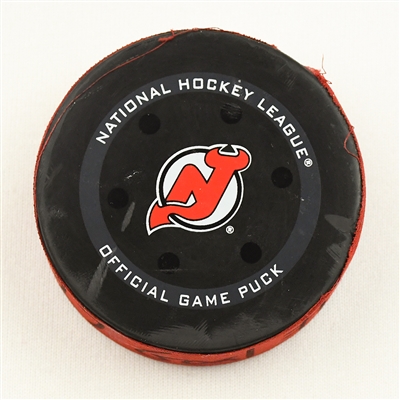 Yegor Sharangovich - New Jersey Devils - Goal Puck - March 8, 2022 vs. Colorado Avalanche (Devils Logo)