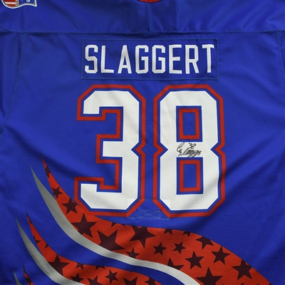 Carter Slaggert - 2022 U.S. NTDP U-17 - Game-Worn Heroes Appreciation '96 Throwback Autographed Jersey