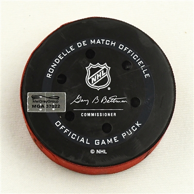 Ty Smith - New Jersey Devils - Goal Puck - March 8, 2022 vs. Colorado Avalanche (Devils Logo)