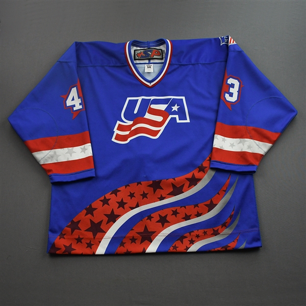 William Smith - 2022 U.S. NTDP U-17 & U-18 - Game-Worn Heroes Appreciation 96 Throwback Autographed Jersey