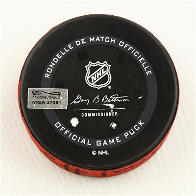 Tomas Tatar - New Jersey Devils - Goal Puck - March 22, 2022 vs. New York Rangers (Devils Logo)