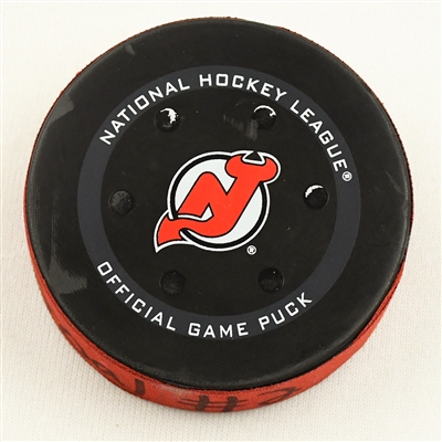Tomas Tatar - New Jersey Devils - Goal Puck - March 22, 2022 vs. New York Rangers (Devils Logo)