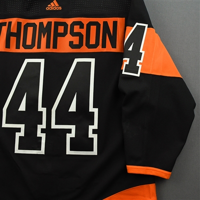 Nate Thompson - Game-Worn Third Jersey w/ Lou Nolan 50 Years Patch - April 9, 2022