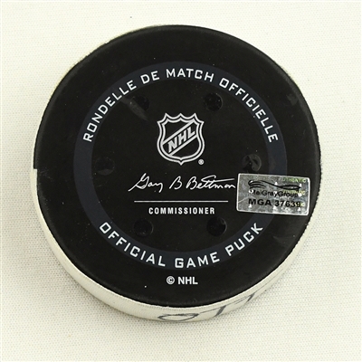 Brady Tkachuk - Ottawa Senators - Goal Puck - March 29, 2022 vs. Nashville Predators (Predators Logo)