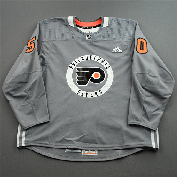 Nate Thompson - Warm-up Worn Lou Nolan Night Jersey - April 9, 2022