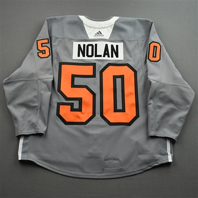 Nate Thompson - Warm-up Worn Lou Nolan Night Jersey - April 9, 2022