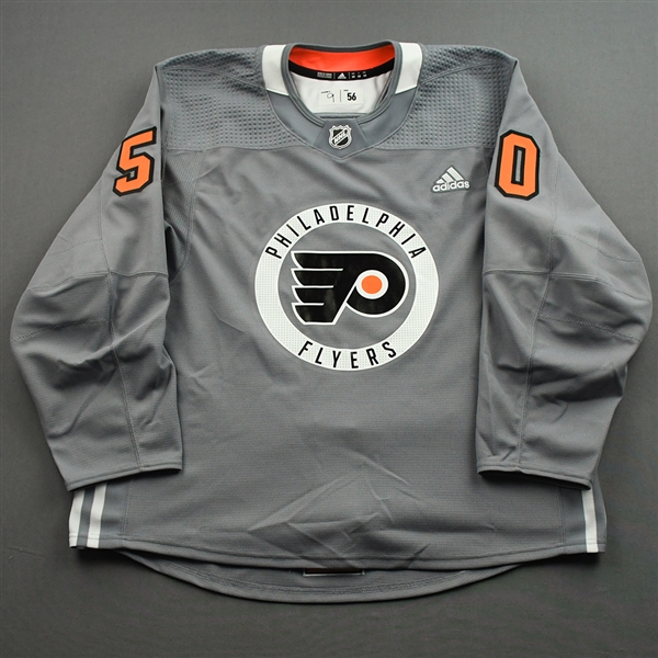 Ivan Provorov - Warm-up Worn Lou Nolan Night Jersey - April 9, 2022