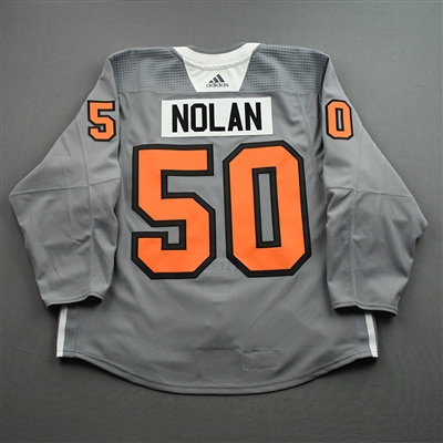 James van Riemsdyk - Warm-up Worn Lou Nolan Night Jersey - April 9, 2022