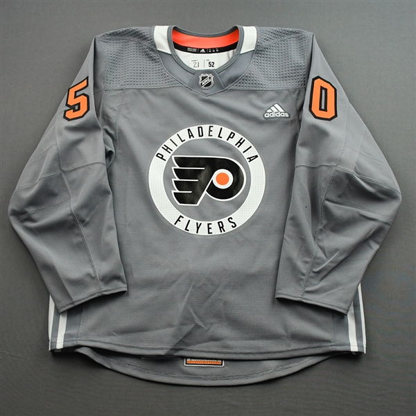 Scott Laughton - Warm-up Worn Lou Nolan Night Jersey - April 9, 2022