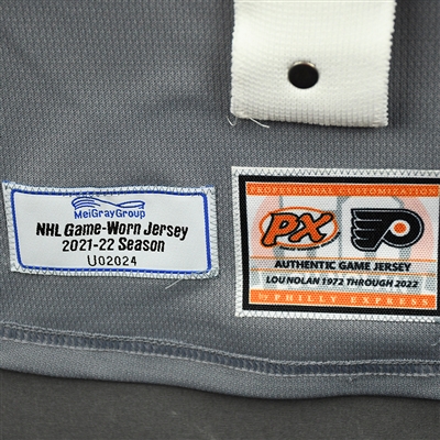 Morgan Frost - Warm-up Worn Lou Nolan Night Jersey - April 9, 2022