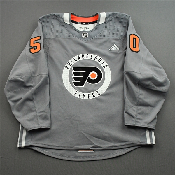 Cam Atkinson - Warm-up Worn Lou Nolan Night Jersey - April 9, 2022