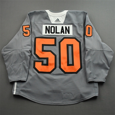 Patrick Brown - Warm-up Worn Lou Nolan Night Jersey - April 9, 2022