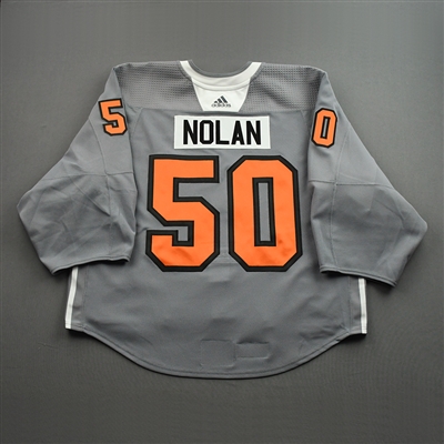 Carter Hart - Warm-up Worn Lou Nolan Night Jersey - April 9, 2022
