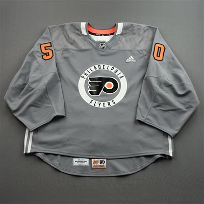 Martin Jones - Warm-up Worn Lou Nolan Night Jersey - April 9, 2022