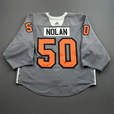 Martin Jones - Warm-up Worn Lou Nolan Night Jersey - April 9, 2022