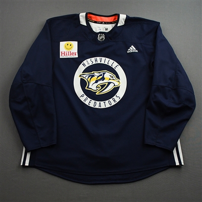 Mattias Ekholm - Navy Practice Jersey w/ Hiller Patch - 2021-22 NHL Season